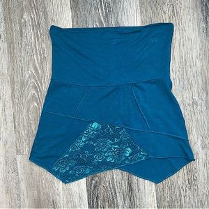 Umba Love asymmetric lace mini skirt